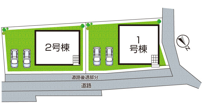 栗東市小柿　第1期　新築一戸建ての区画図|全２区画