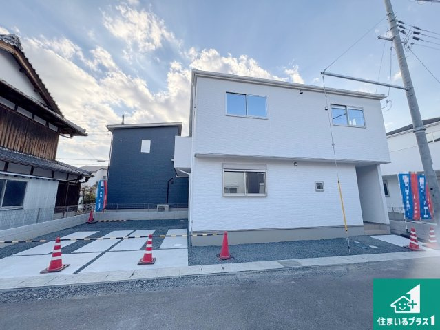 栗東市小柿　第1期　新築一戸建ての外観|お客様に長く安心して住んでいだだける事にこだわった家づくり！住んでからのアフターサービスにもしっかりと取り組んでいます！