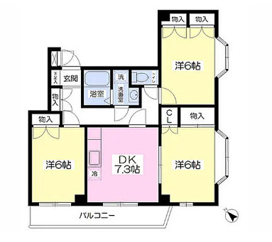 千葉市若葉区都賀3丁目　収益マンションの間取り
