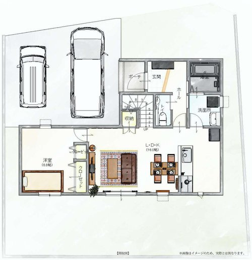 高松市円座町の新築一戸建の区画図