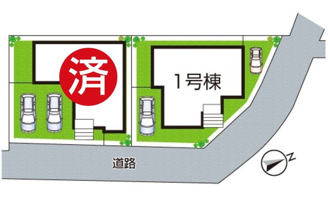 久世郡久御山町佐山双置　第24-1期　新築一戸建ての区画図|全2区画