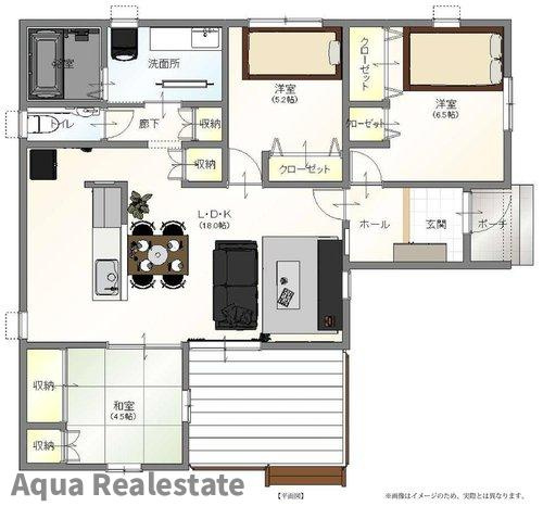 高松市円座町の新築一戸建の間取り
