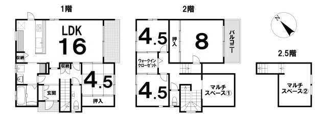 高知市高須3丁目　中古戸建ての間取り