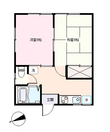 S1404R　コーポジャストの間取り