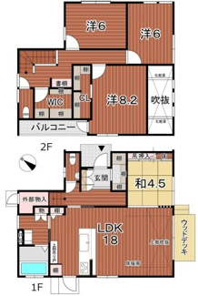 【間取り】 | 近江八幡市鷹飼町北4丁目　中古戸建