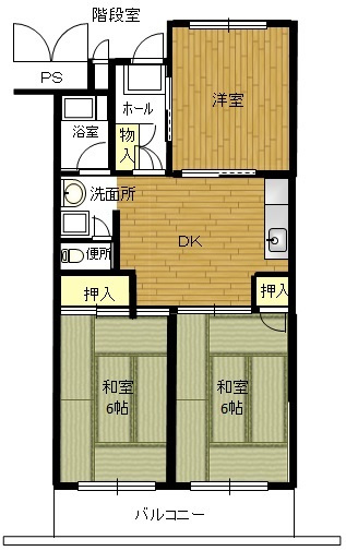 兵庫県公社　宝塚安倉（５）１３号棟の間取り