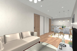 【外観】 | 右京区西院寿町　建築条件つき | 《リビングステージングイメージパース》