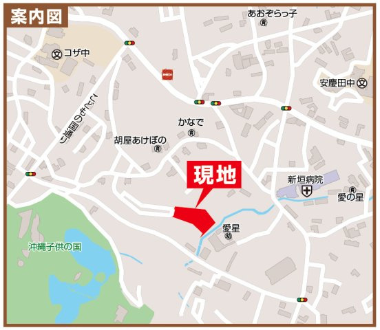 Heartful Town Okinawa　K号棟の地図