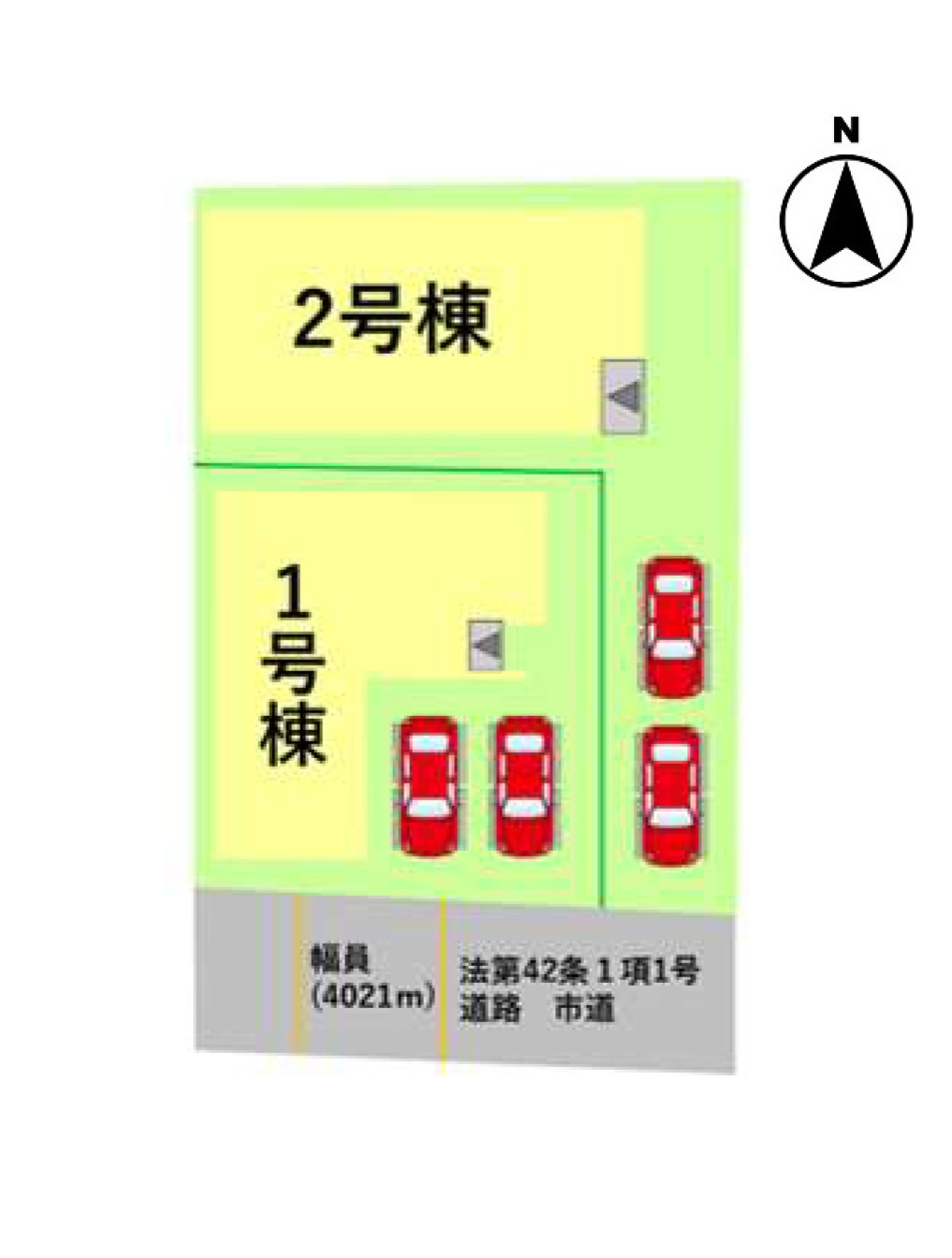 菊池郡菊陽町大字津久礼第12-2棟（2号棟）　の区画図|配置図（2号棟）