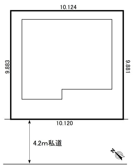 【区画図】 | 志木市上宗岡4丁目　中古一戸建住宅　(ふじみ野店) | 南西道路に面し陽当たり良好な整形地です！