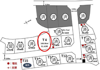 【土地図】 | 大津市高砂町27　分譲地 | T4号地