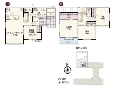  | 各部屋にクローゼット完備で収納豊富！リビングを通って2階へ行く動線は、家族の帰宅や外出がわかりコミュニケーションも取りやすい♪
