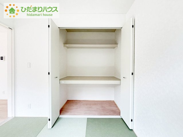 那珂市瓜連第12　新築戸建の収納|"和室にも大容量のクローゼット完備！
お布団やお子様のおもちゃなどがスッキリ収納できますね(^^♪"