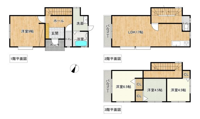 【間取り】 | 広島市佐伯区八幡東４丁目　新築一戸建て