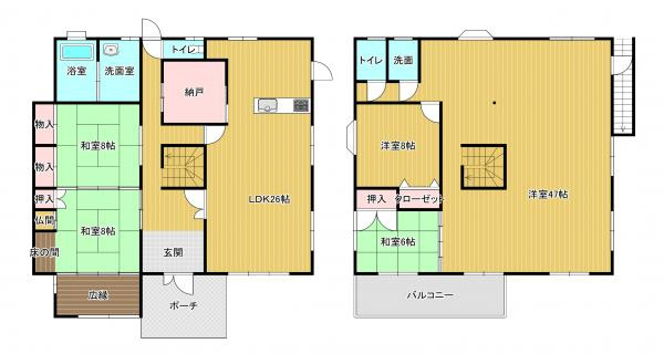 学園木花台南1丁目　中古戸建の間取り