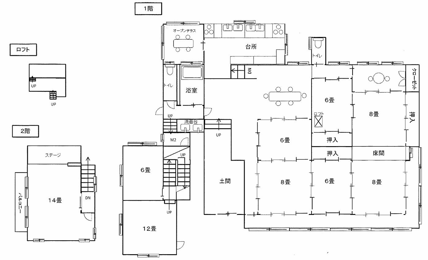浜田市旭町市木の中古一戸建の間取り
