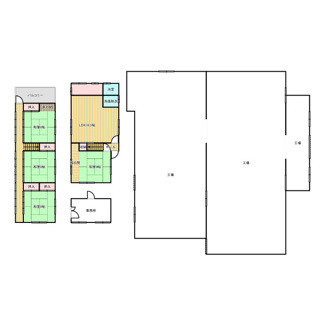 【間取り】 | 梶中古住宅+事務所作業場 | 事務所・工場