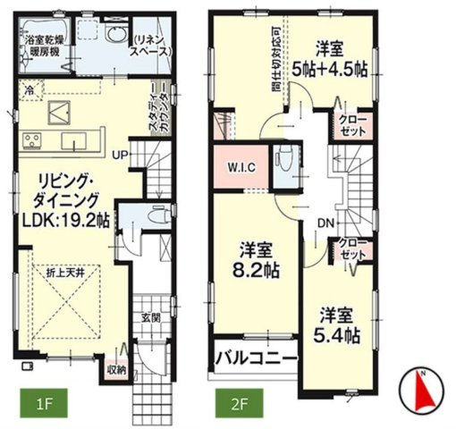 エルデ豊田市明和町1期　全3棟　新築戸建の間取り