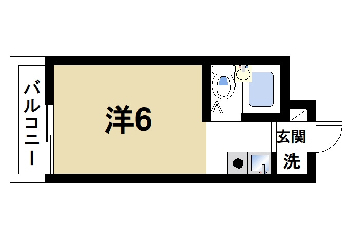 ふぁみーゆ音無の間取り|1Rです