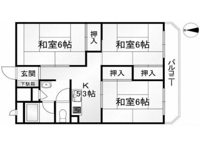 【間取り】 | 山科団地B棟（賃貸オーナーチェンジ）