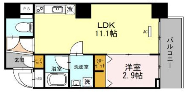 エムコート新町の間取り