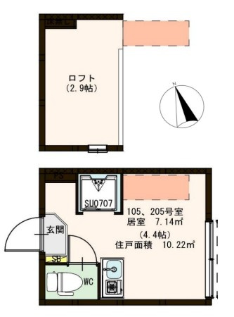 杉並区永福２丁目のアパートの間取り
