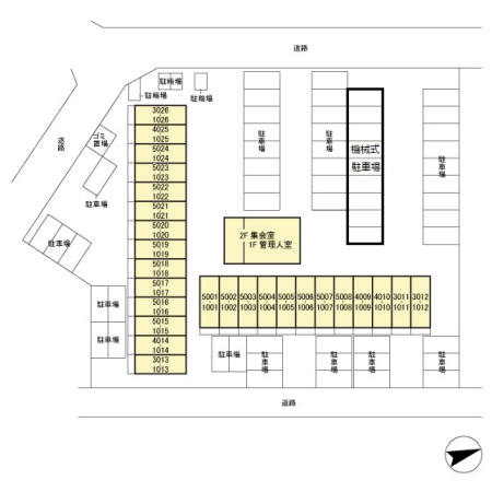 ホーム幕張本郷の区画図