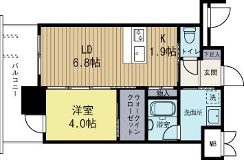 ラファセグランビア博多の間取り