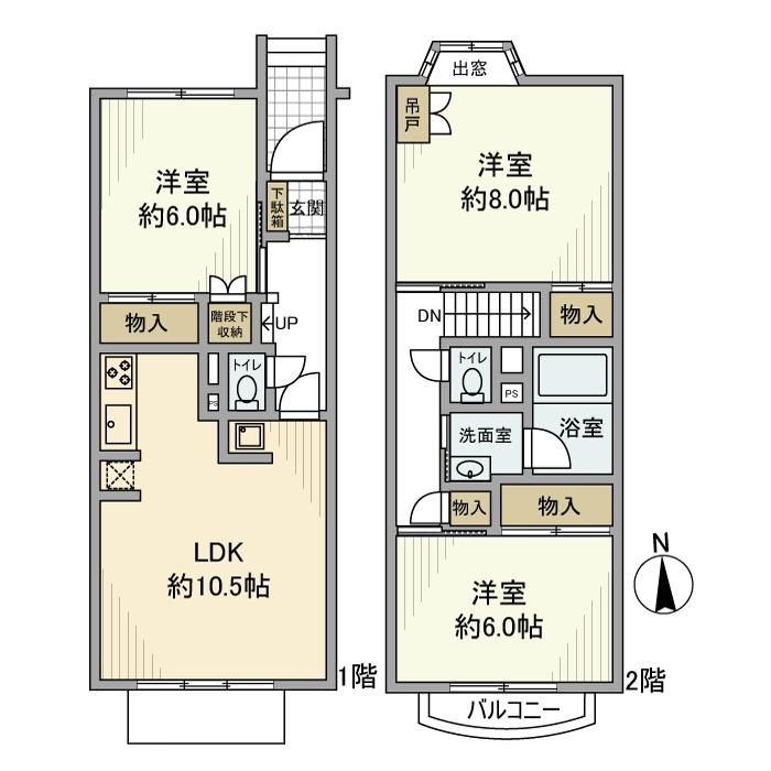 かやのき団地５号棟の間取り