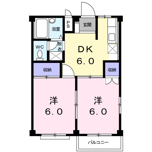 レジデンスタナカＢの間取り