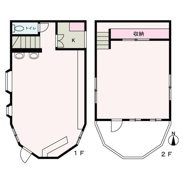 和歌山市神前　店舗付き住宅の間取り