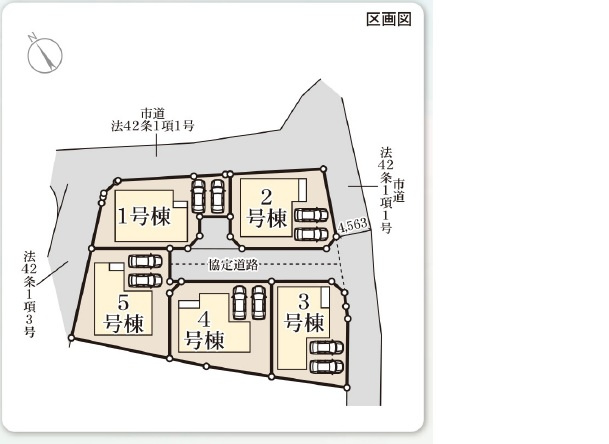 ■■　南城市知念久手堅－2号棟（全５棟）の区画図