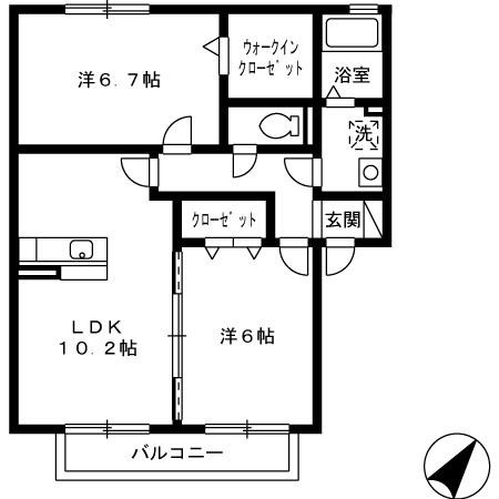 パークハイム A棟の間取り