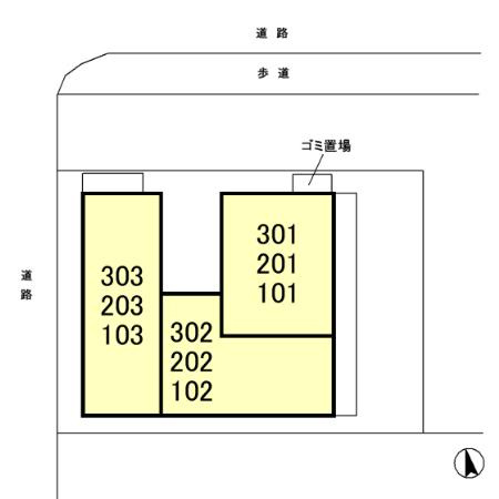 コスモス　ブランの区画図