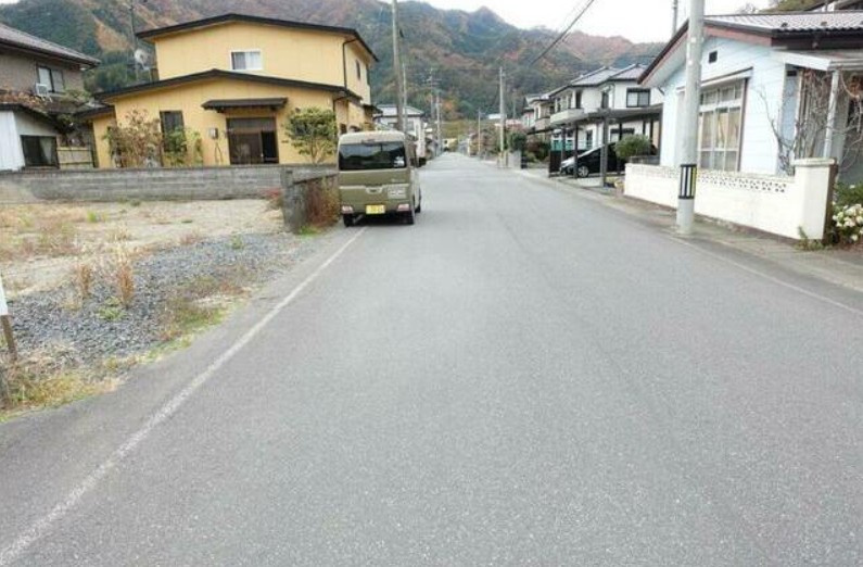大槌町桜木町売地の前面道路含む現地写真|北側接道