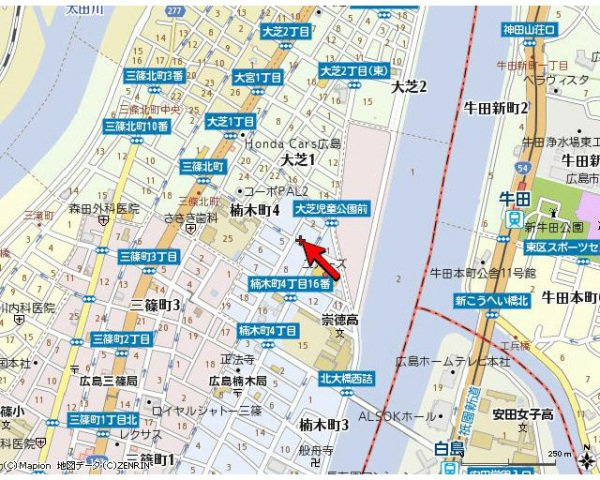 エスポアール楠木の地図