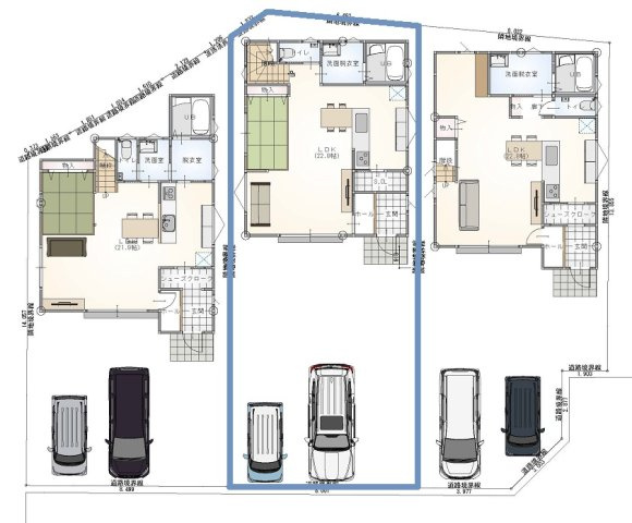 高知市薊野東町-3号地-新築戸建ての区画図|3号地