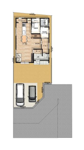 高知市薊野東町-4号地-新築戸建ての外観|4号地　2026.2月：建築中
