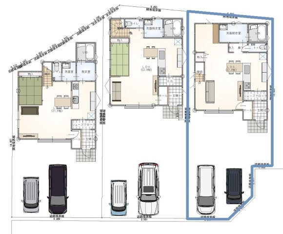 高知市薊野東町-4号地-新築戸建ての区画図|4号地
