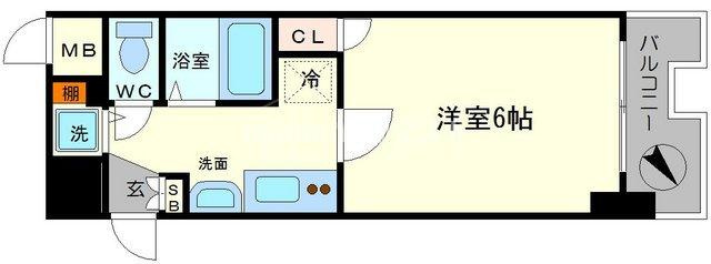 プレサンス難波ＥＡＳＴモダニティの間取り