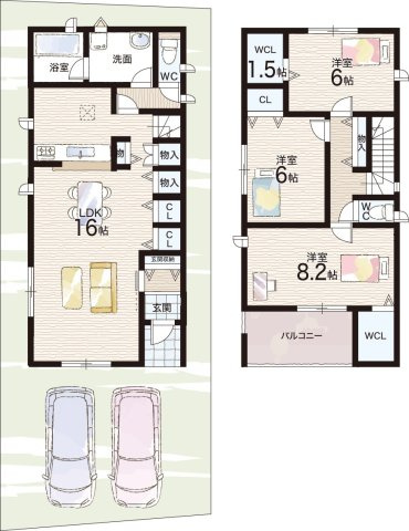 泉佐野市俵屋　第1期　新築一戸建ての間取り|3号地