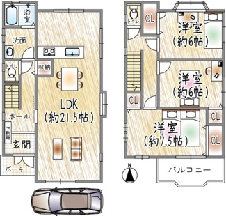 【間取り】 | 山本丸橋1丁目 | 間取り