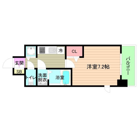 大阪市都島区中野町４丁目の賃貸マンションの間取り