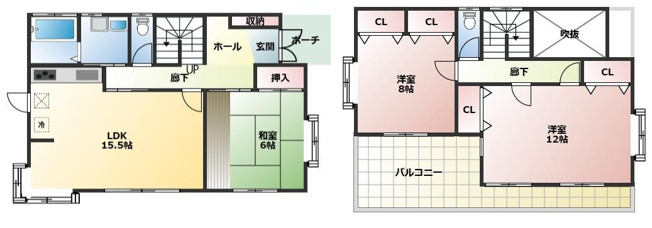 【間取り】 | 【吹抜】伊勢崎市市場町1丁目　中古住宅