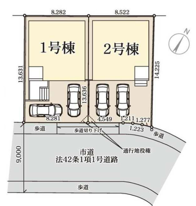 福津市若木台２丁目 の区画図