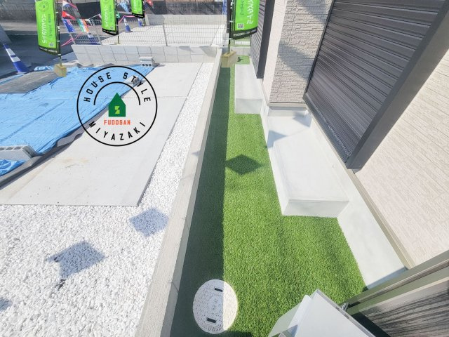 宮崎市大塚町小原田第1-4棟（B号棟）の庭|お庭で自由な時間を過ごせます。