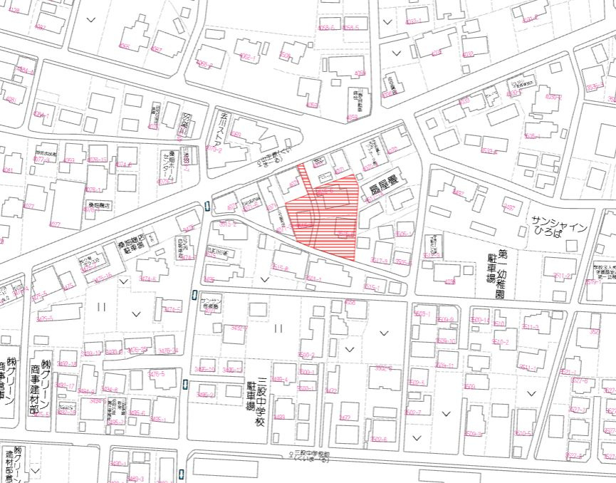 北諸県郡三股町大字樺山の売地の土地図