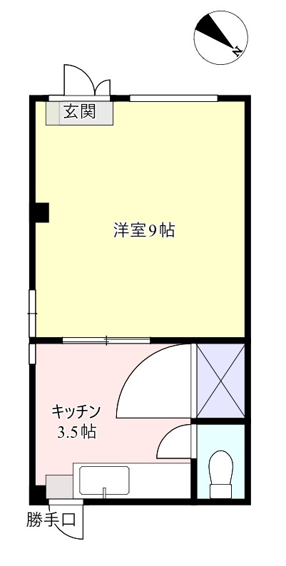 S1689R　平田ビル1F店舗の間取り