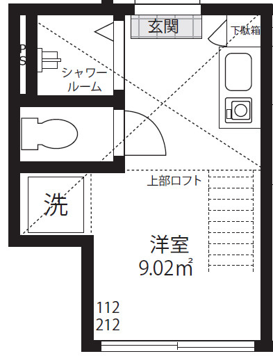 QUQURI Kotakecho (ククリ小竹町)の間取り