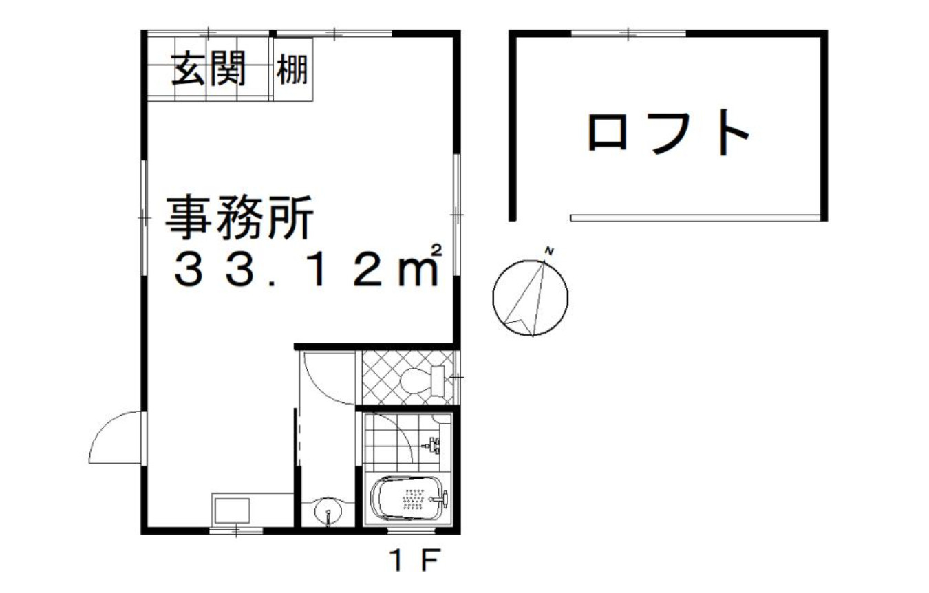 泉南市樽井9丁目　店舗事務所の間取り